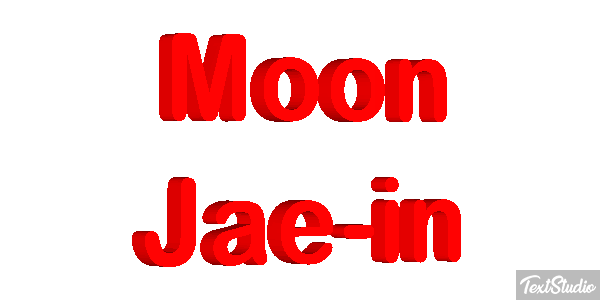 Moon Jae-in Texteffekt