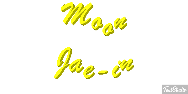 Moon Jae-in Texteffekt