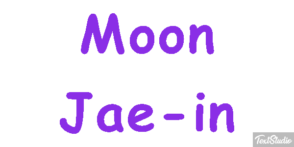 Moon Jae-in Texteffekt