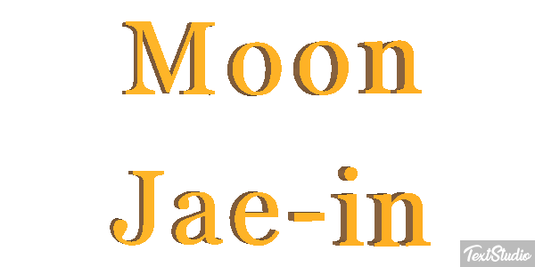 Moon Jae-in Texteffekt