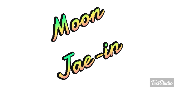 Moon Jae-in Texteffekt