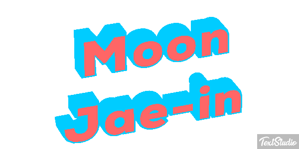 Moon Jae-in Texteffekt