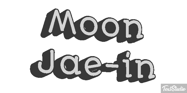 Moon Jae-in Texteffekt