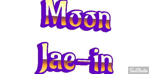 Moon Jae-in Texteffekt