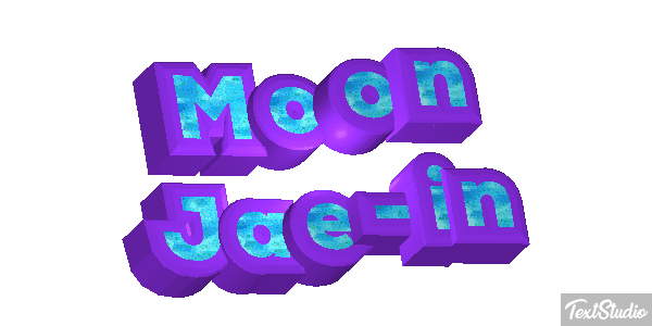 Moon Jae-in Texteffekt