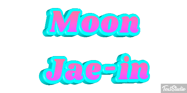 Moon Jae-in Texteffekt