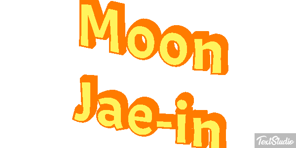 Moon Jae-in Texteffekt