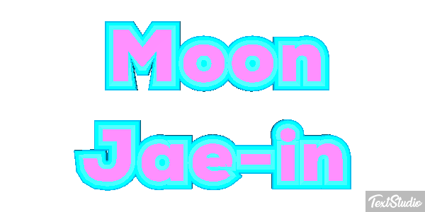 Moon Jae-in Texteffekt