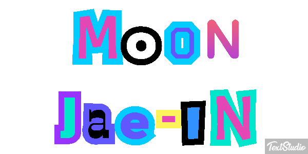 Moon Jae-in Texteffekt