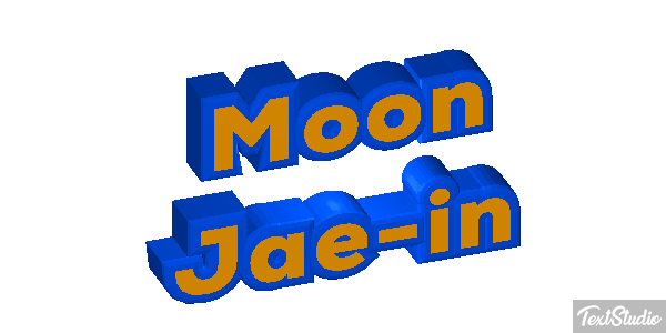 Moon Jae-in Texteffekt