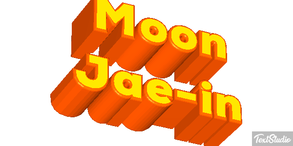 Moon Jae-in Texteffekt