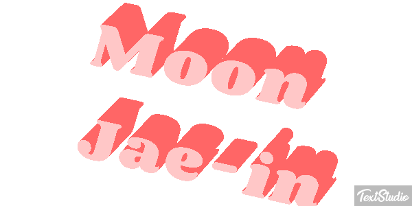 Moon Jae-in Texteffekt