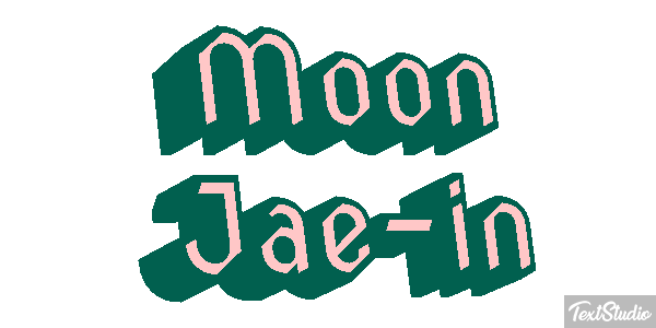 Moon Jae-in Texteffekt
