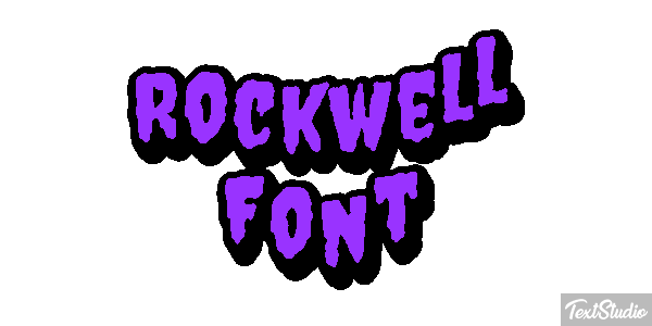 Rockwell Font Metin efekti