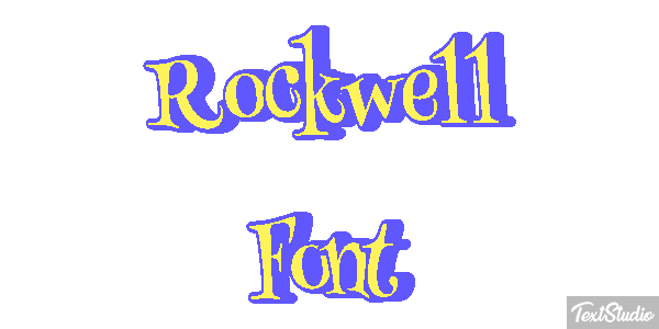 Rockwell Font Metin efekti