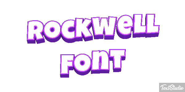 Rockwell Font Metin efekti