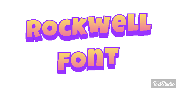 Rockwell Font Metin efekti