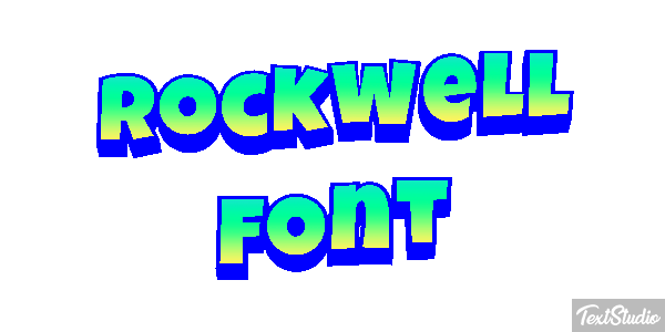 Rockwell Font Metin efekti