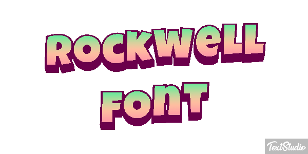 Rockwell Font Metin efekti