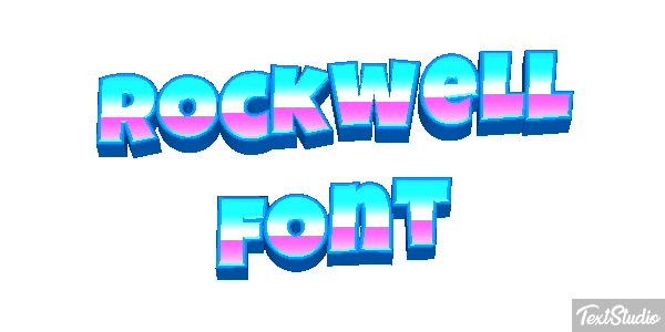 Rockwell Font Metin efekti