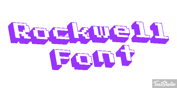 Rockwell Font Metin efekti