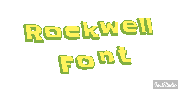 Rockwell Font Metin efekti