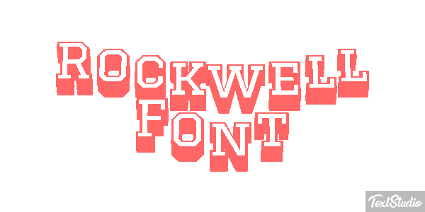 Rockwell Font Metin efekti