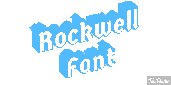 Rockwell Font Metin efekti