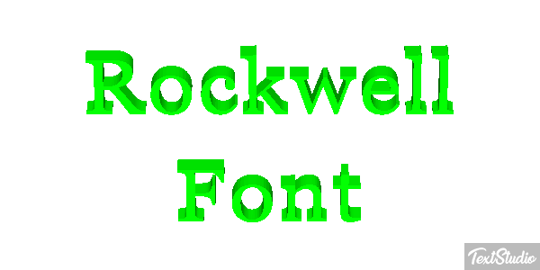 Rockwell Font Metin efekti