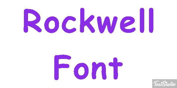 Rockwell Font Metin efekti
