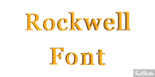 Rockwell Font Metin efekti