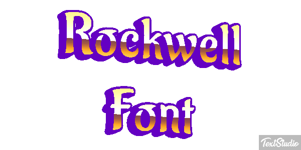 Rockwell Font Metin efekti