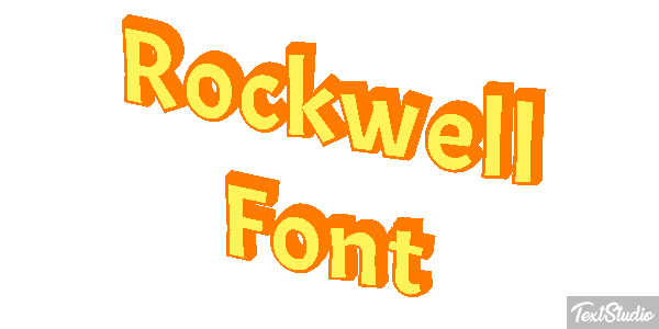 Rockwell Font Metin efekti