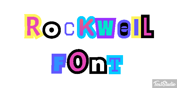 Rockwell Font Metin efekti