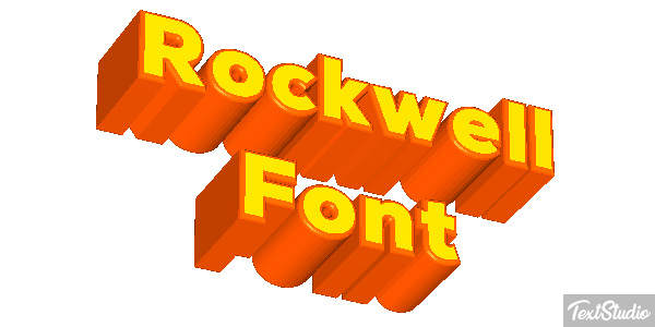Rockwell Font Metin efekti