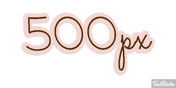 500px Efecto de texto