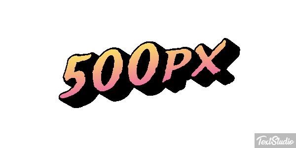 500px Efecto de texto