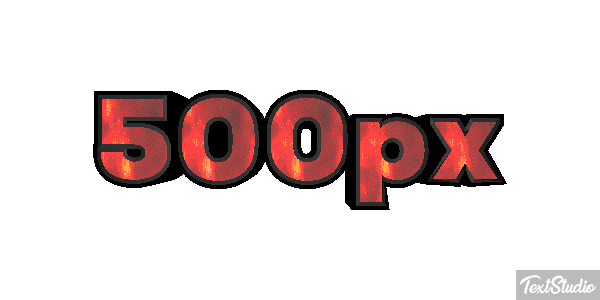 500px Efecto de texto