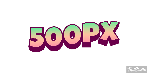 500px Efecto de texto