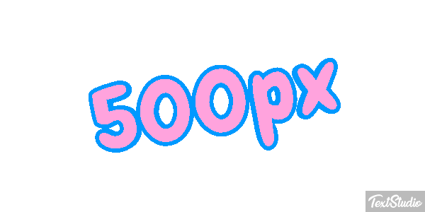 500px Efecto de texto