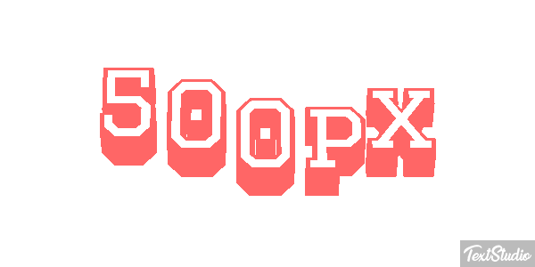 500px Efecto de texto