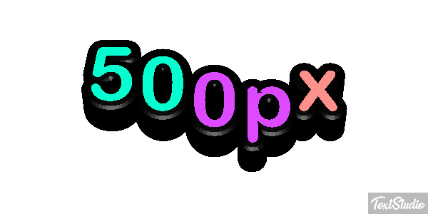 500px Efecto de texto