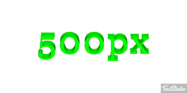 500px Efecto de texto