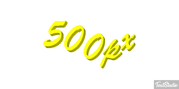 500px Efecto de texto