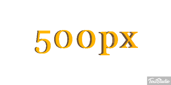 500px Efecto de texto