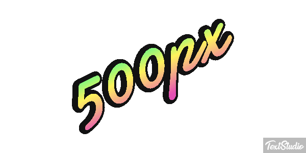 500px Efecto de texto
