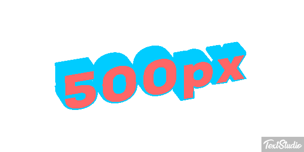 500px Efecto de texto