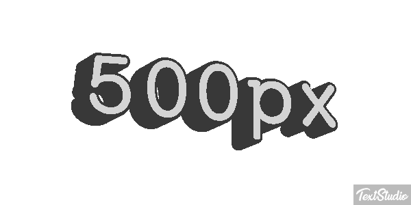 500px Efecto de texto