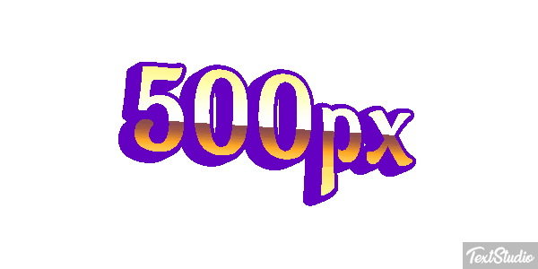 500px Efecto de texto