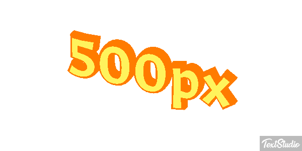500px Efecto de texto